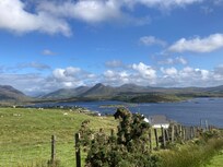 View from hill above cottage