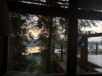 Sunrise view from the main floor bedroom