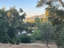 The beautiful view from the cozy back porch!