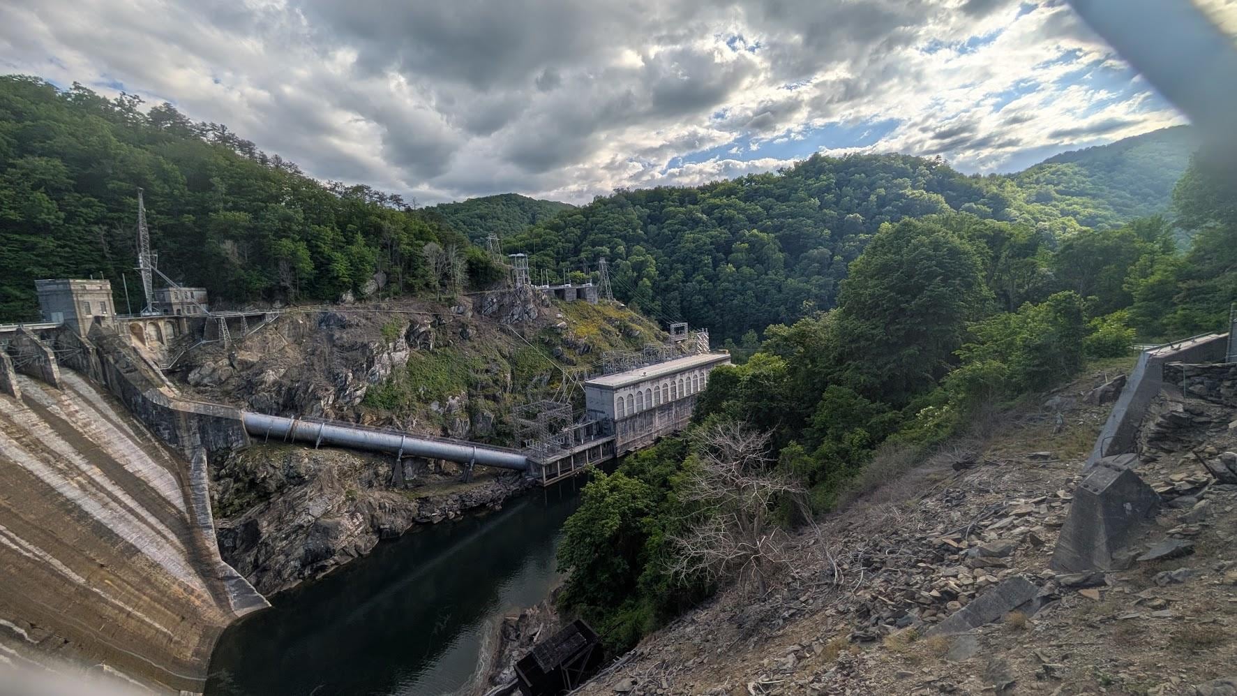 One Of the dams generating power and forming a lake