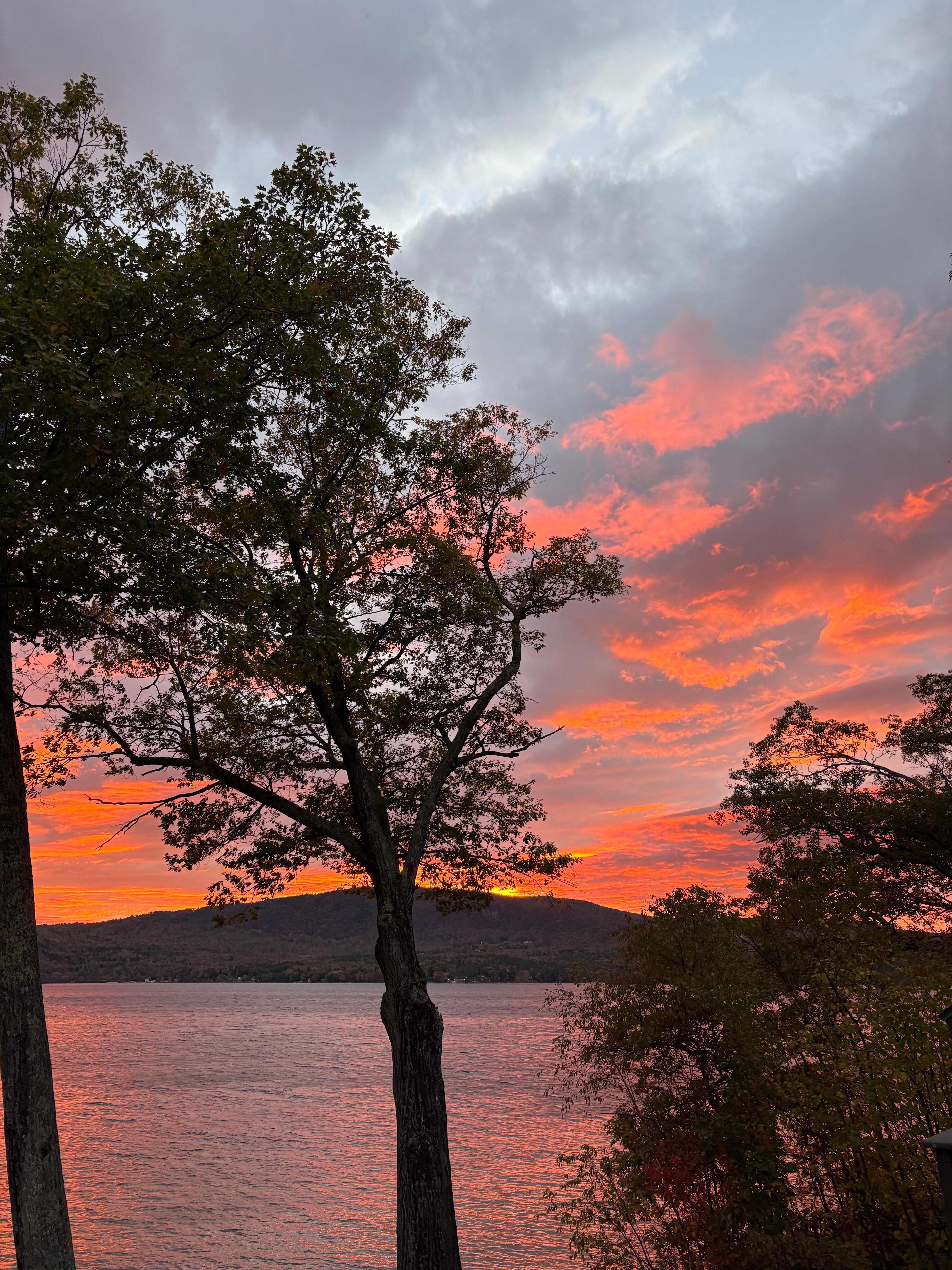Sunset from the deck. 