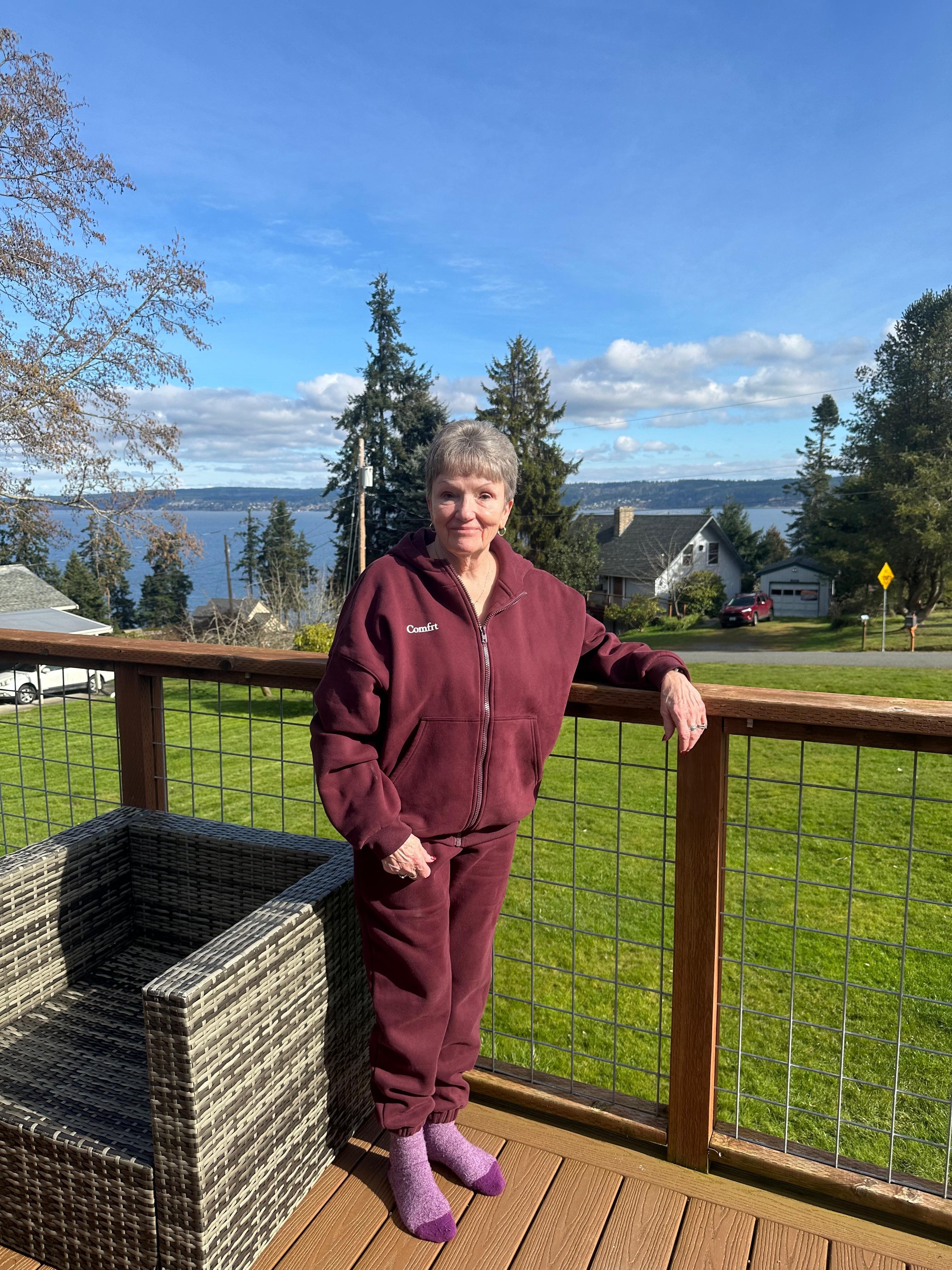 Celebrating my mom’s 75th birthday.  View from the deck.  