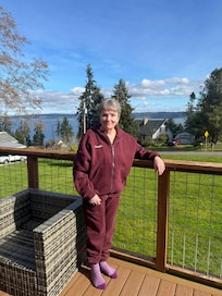 Celebrating my mom’s 75th birthday. View from the deck.