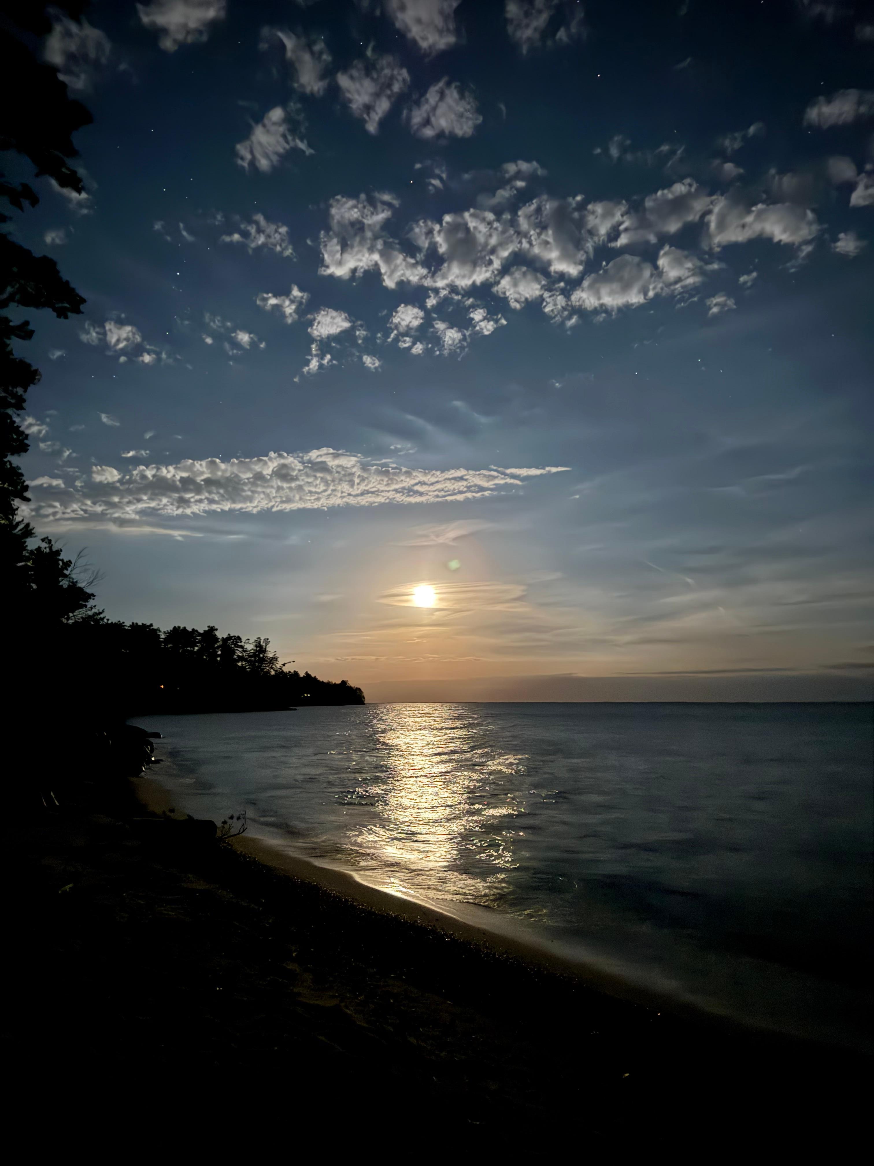 Full moon, view from the beach!