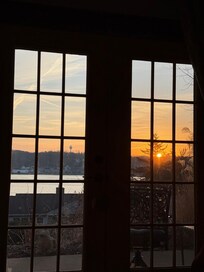 The morning sunrise on our first morning.