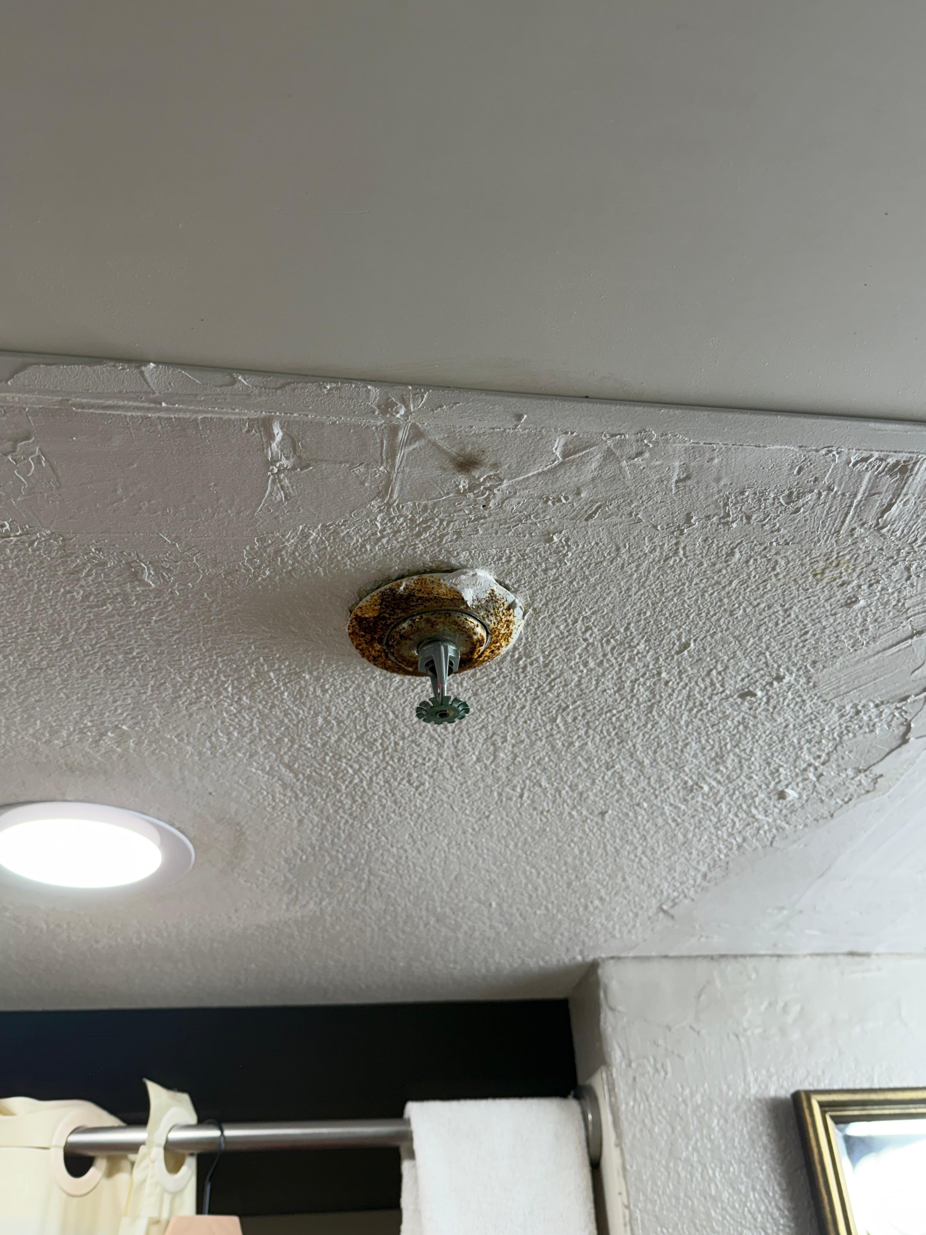 Everything was old and rusty, including the sprinkler 