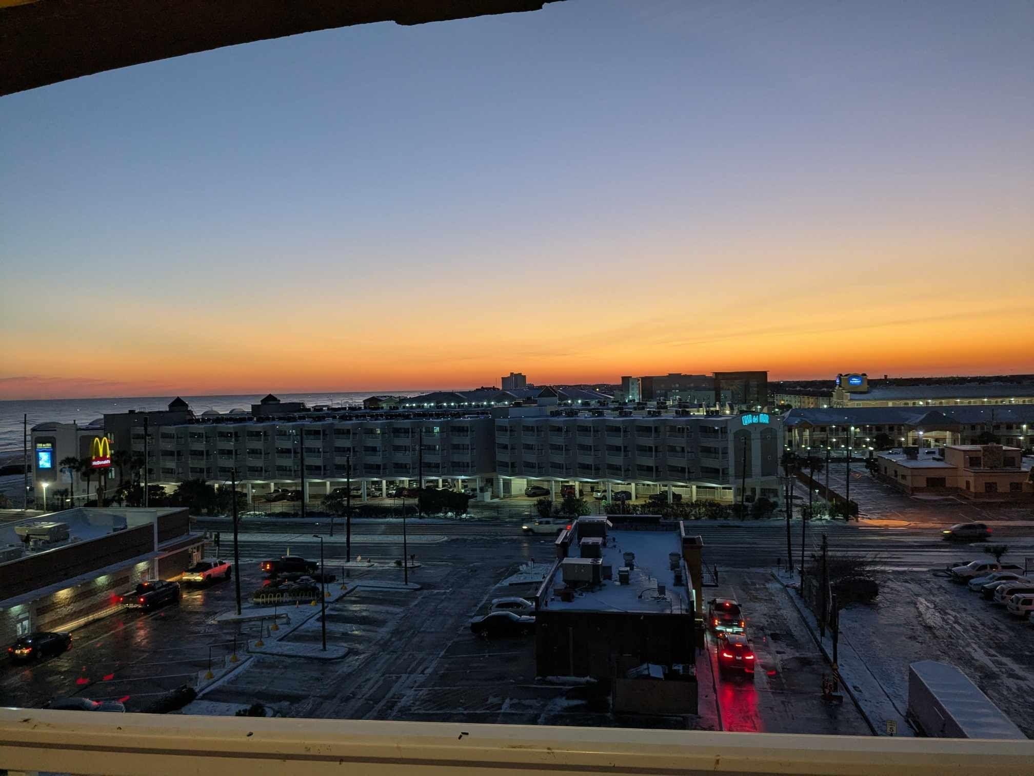 View from our room at sunset. 🧡