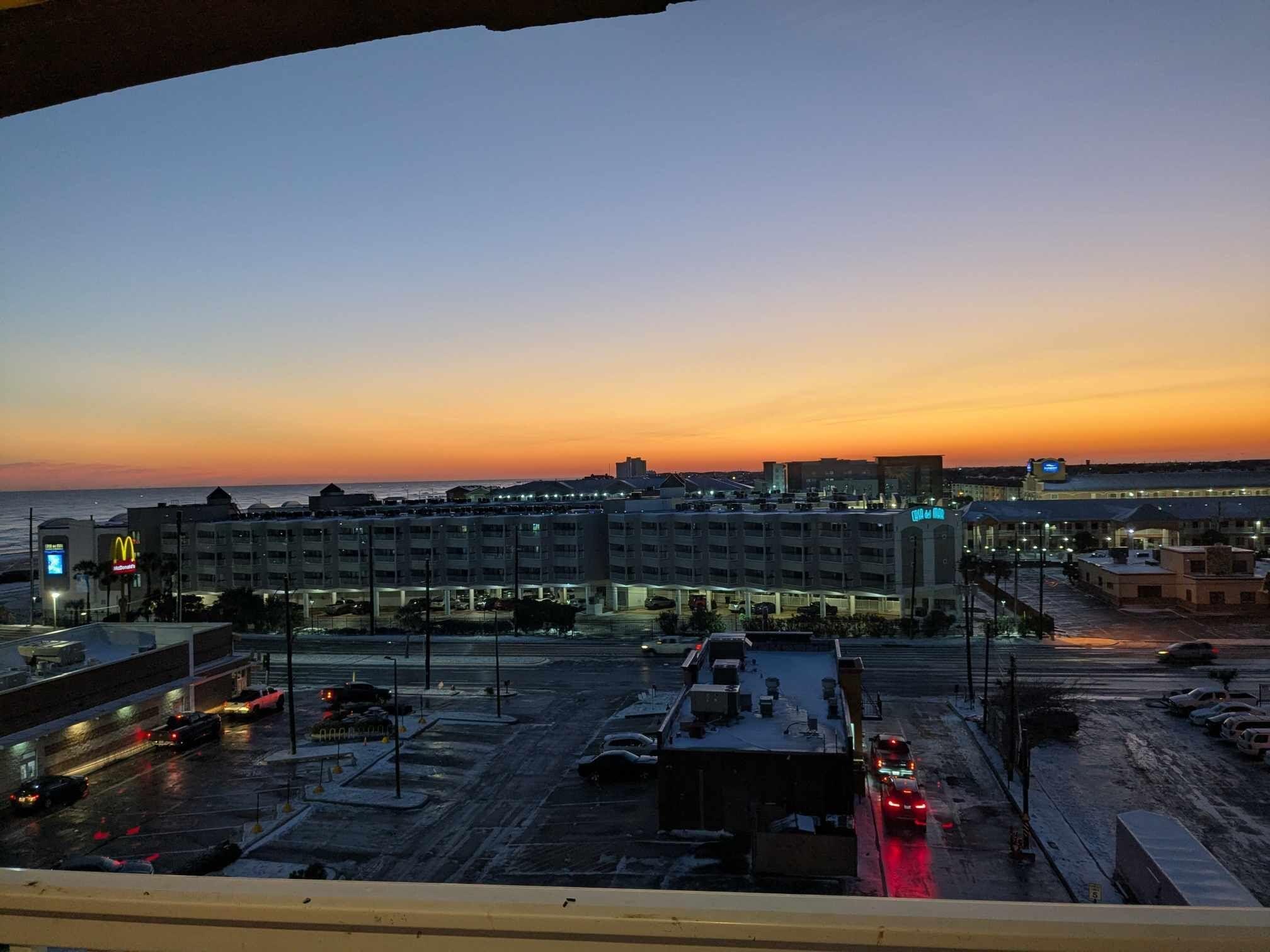 View from our room at sunset. 🧡