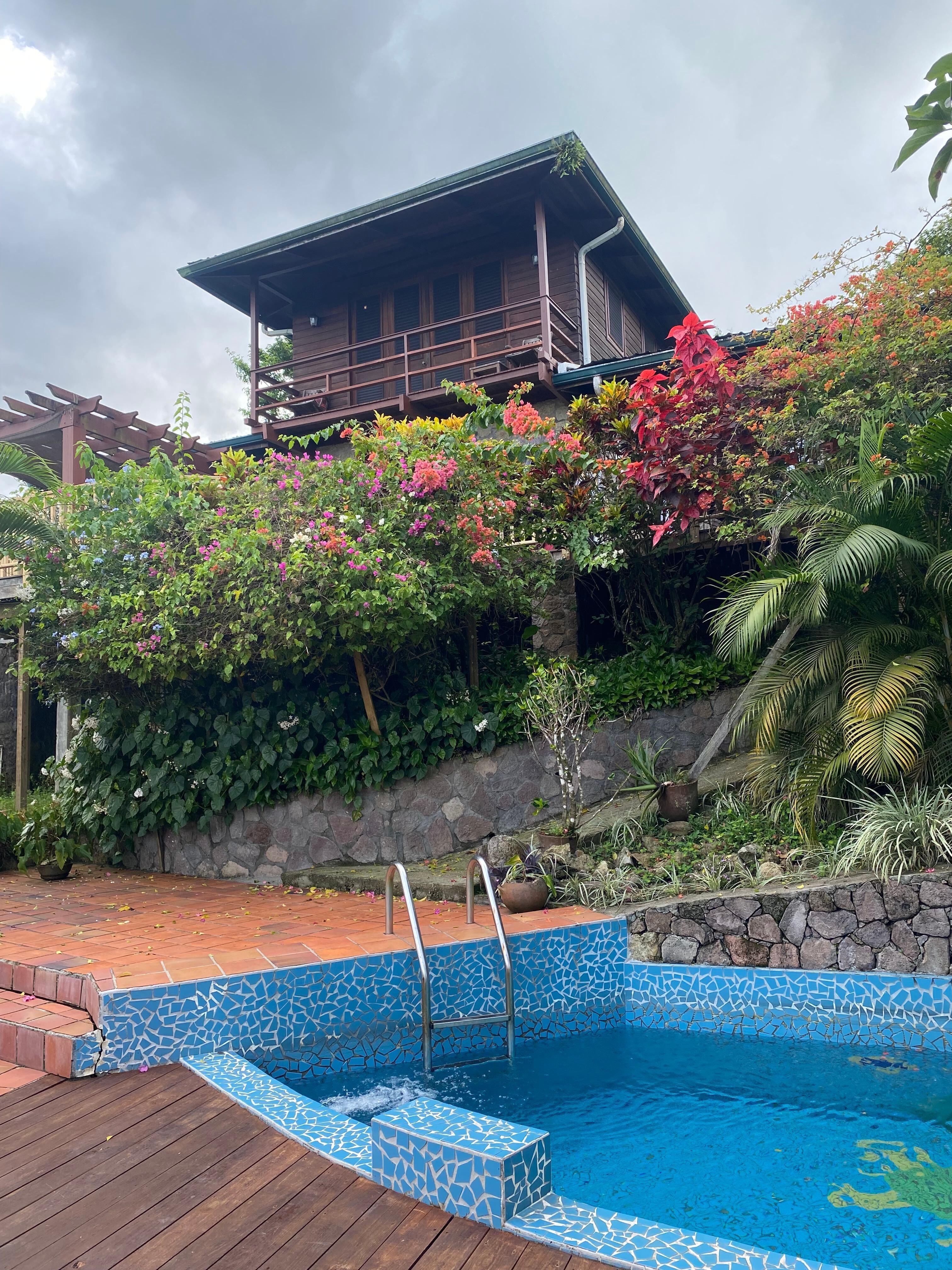 View of villa taken from pool deck