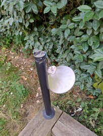 Broken light with sharp edges.