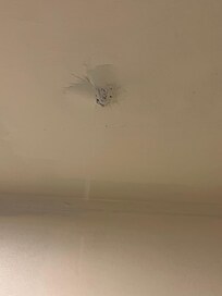 Water leak in bathroom had to be moved