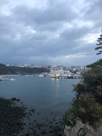 새연교에서 바라본 호텔앞 하버