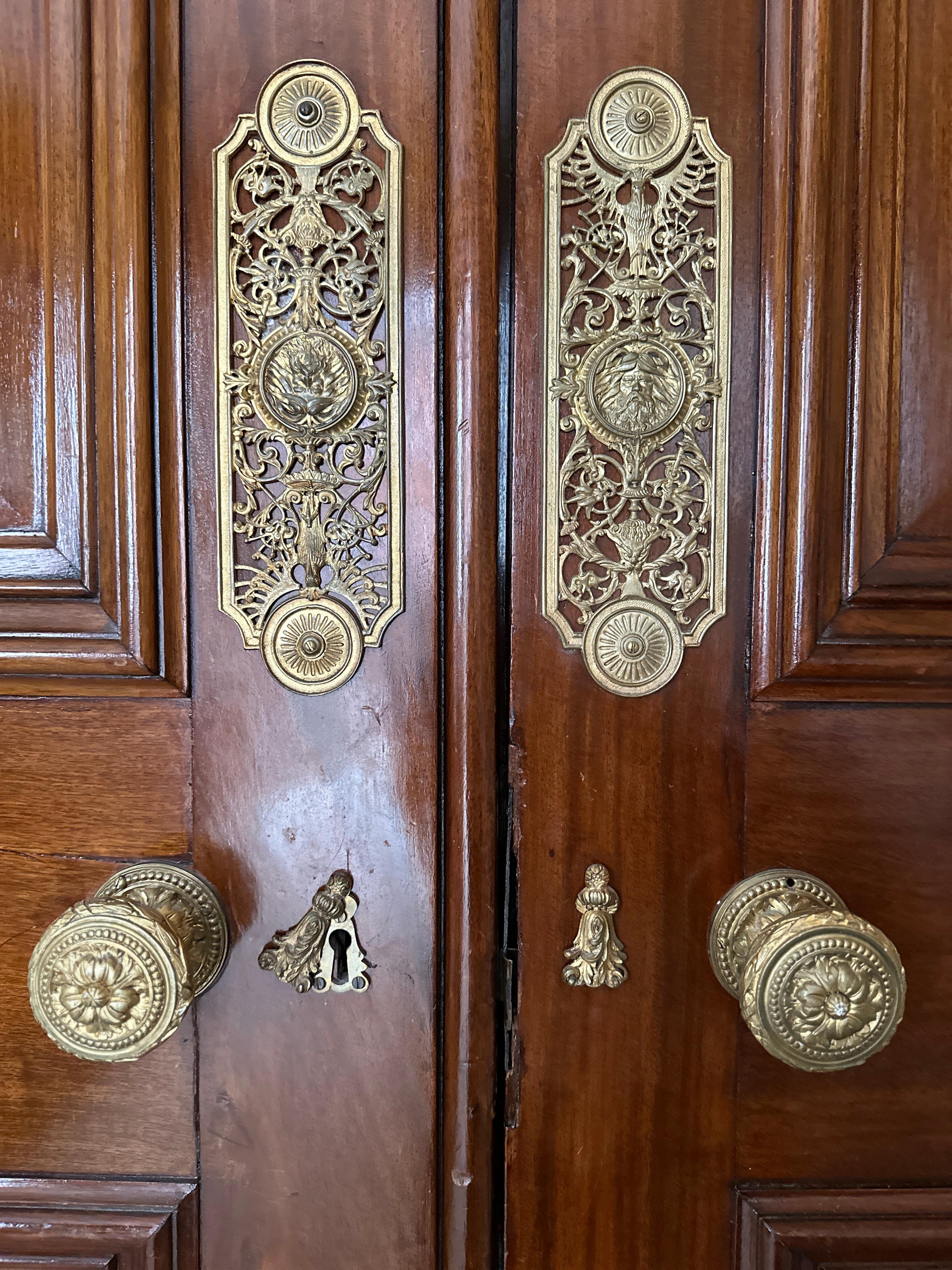 These gorgeous doorknobs!  Solid wood and brass the real deal!!