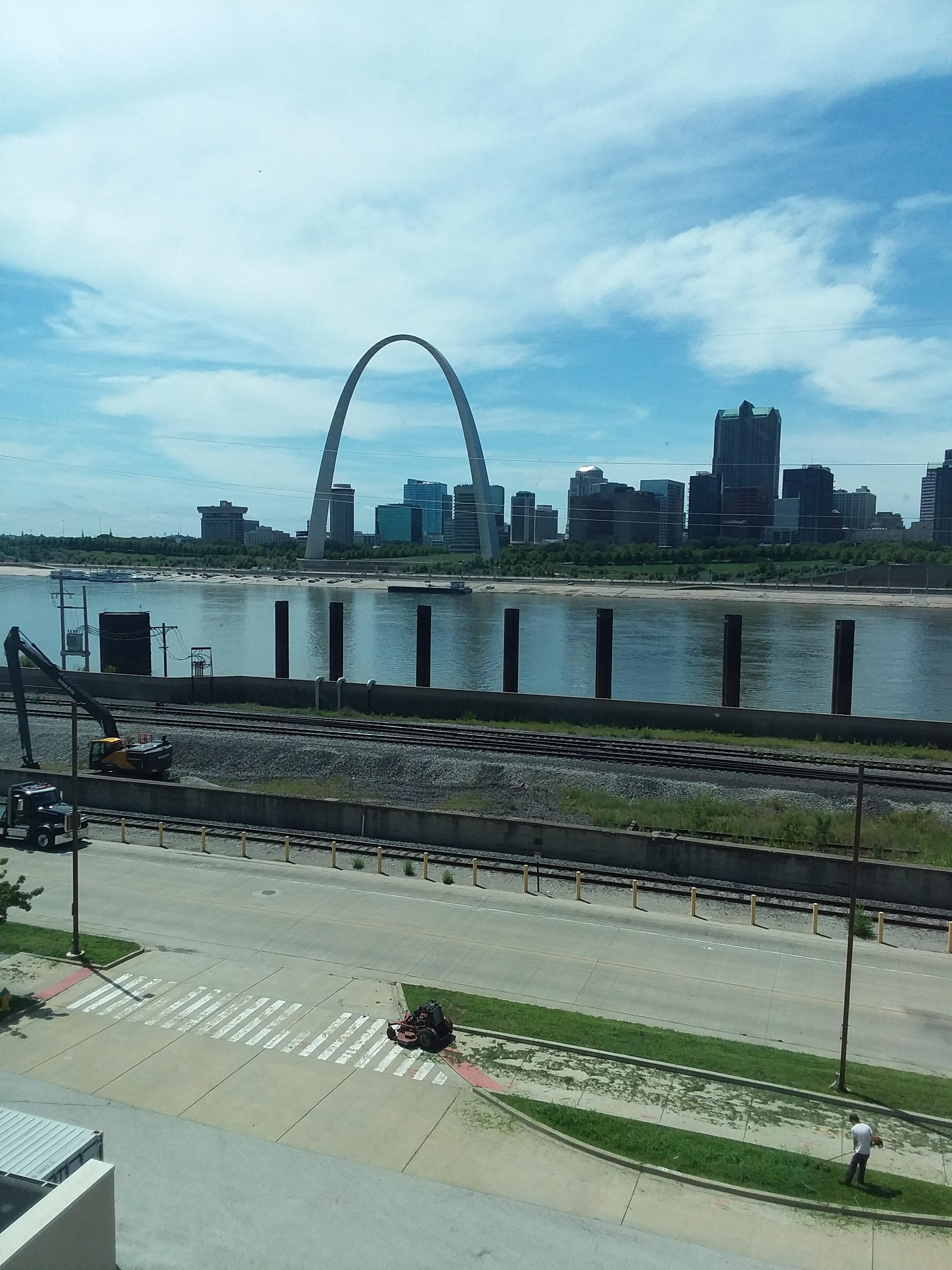 View from our room at Casino Queen Hotel.