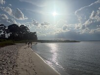 Walking on beach at nearby ecological preserve