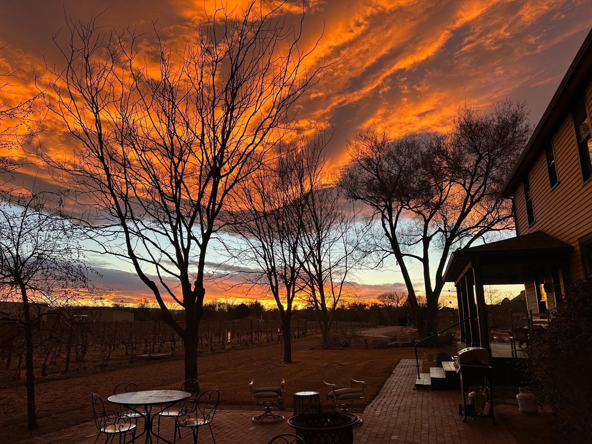 Sunset from patio