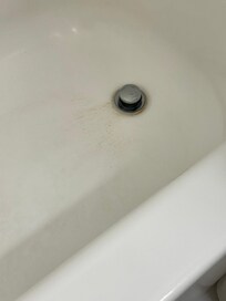 Stained, dirty tub