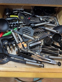 Utensil drawer- whatever we used we had to wash first.
