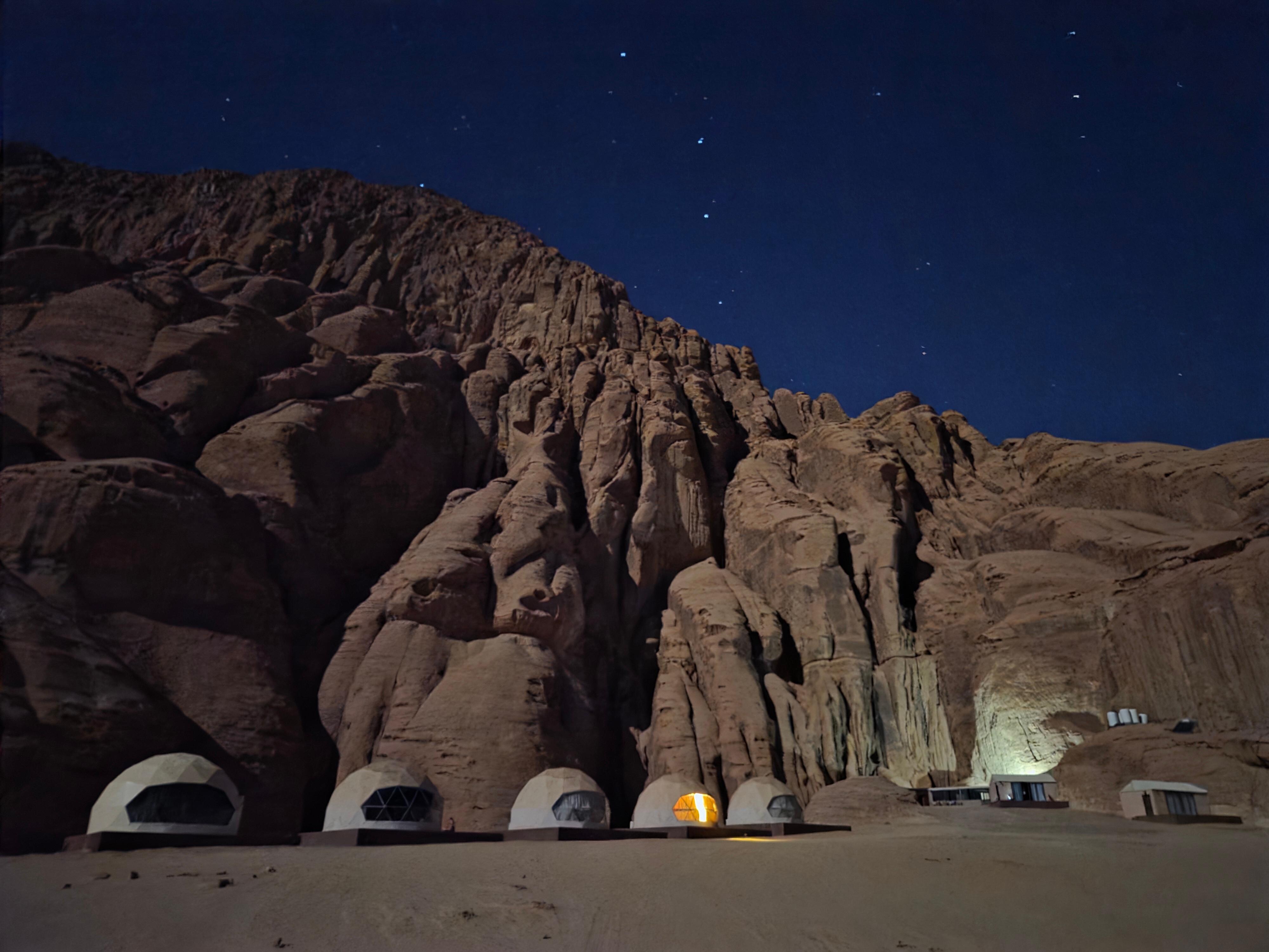 View from the camp at night
