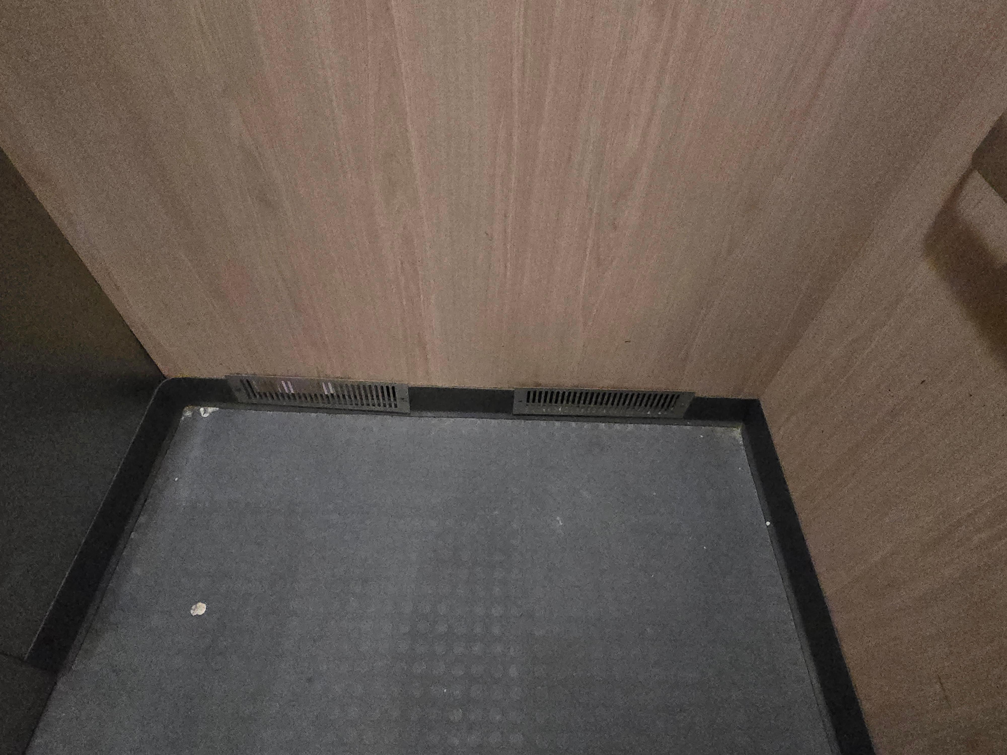 Appears elevator hasn't been cleaned for a while