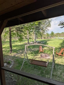 View out of the beautiful screen porch