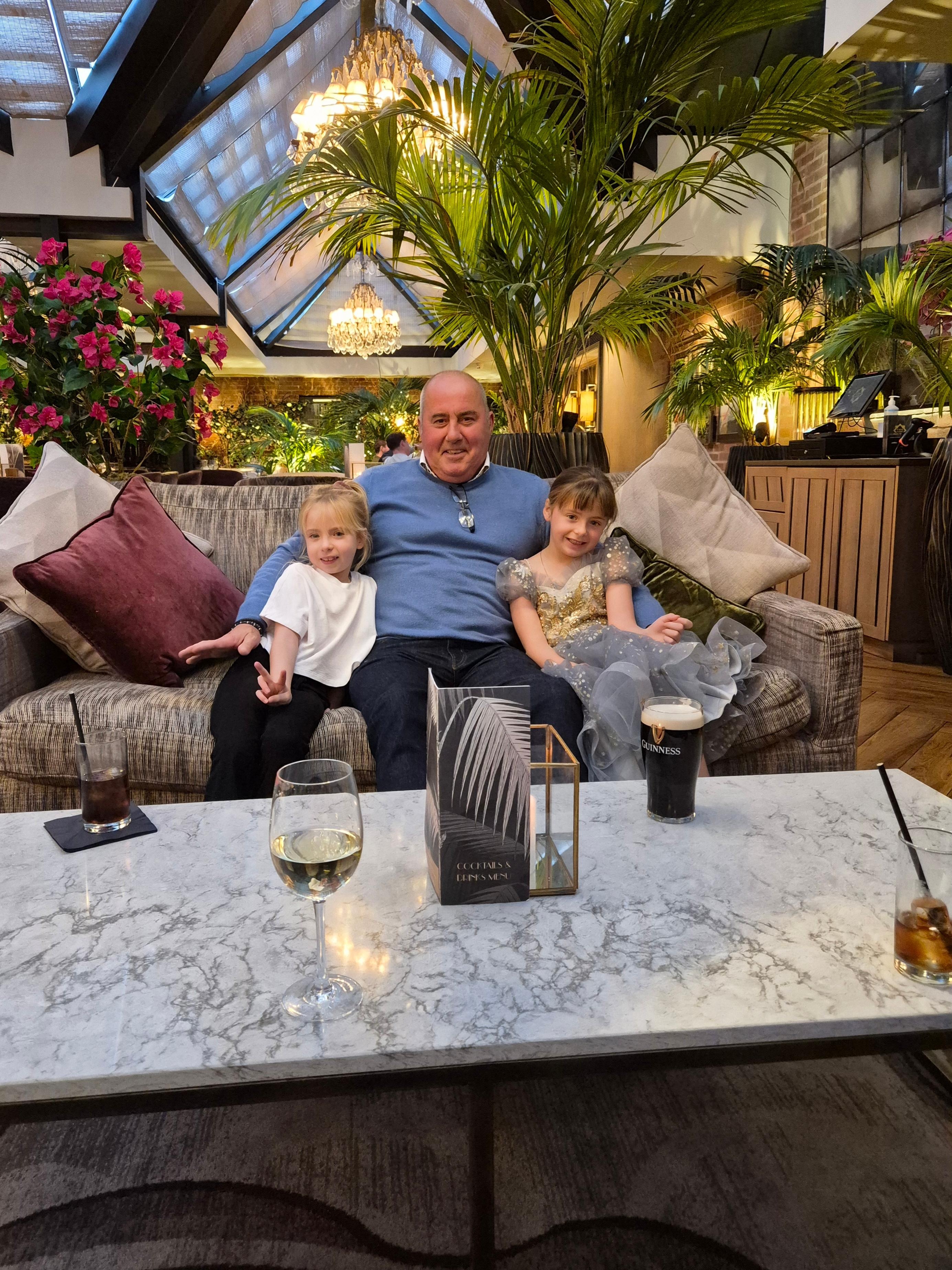 Palm court restaurant ready for dinner 