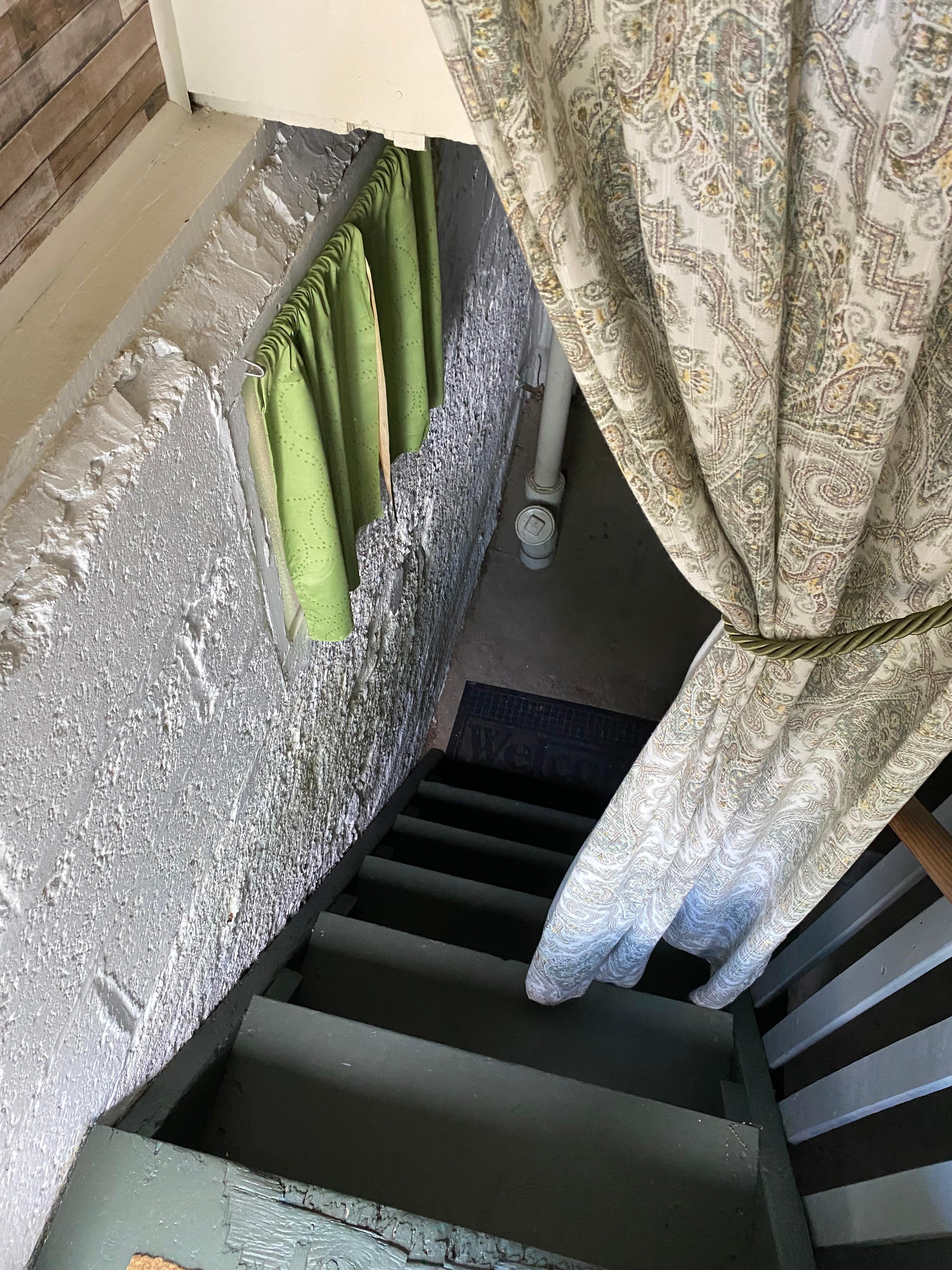 Stairs to laundry room