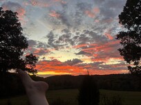 Sunset over the field!!