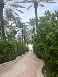 Several feet away from Casa Sobe is the beach