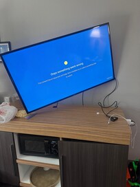 If you touch the TV it falls