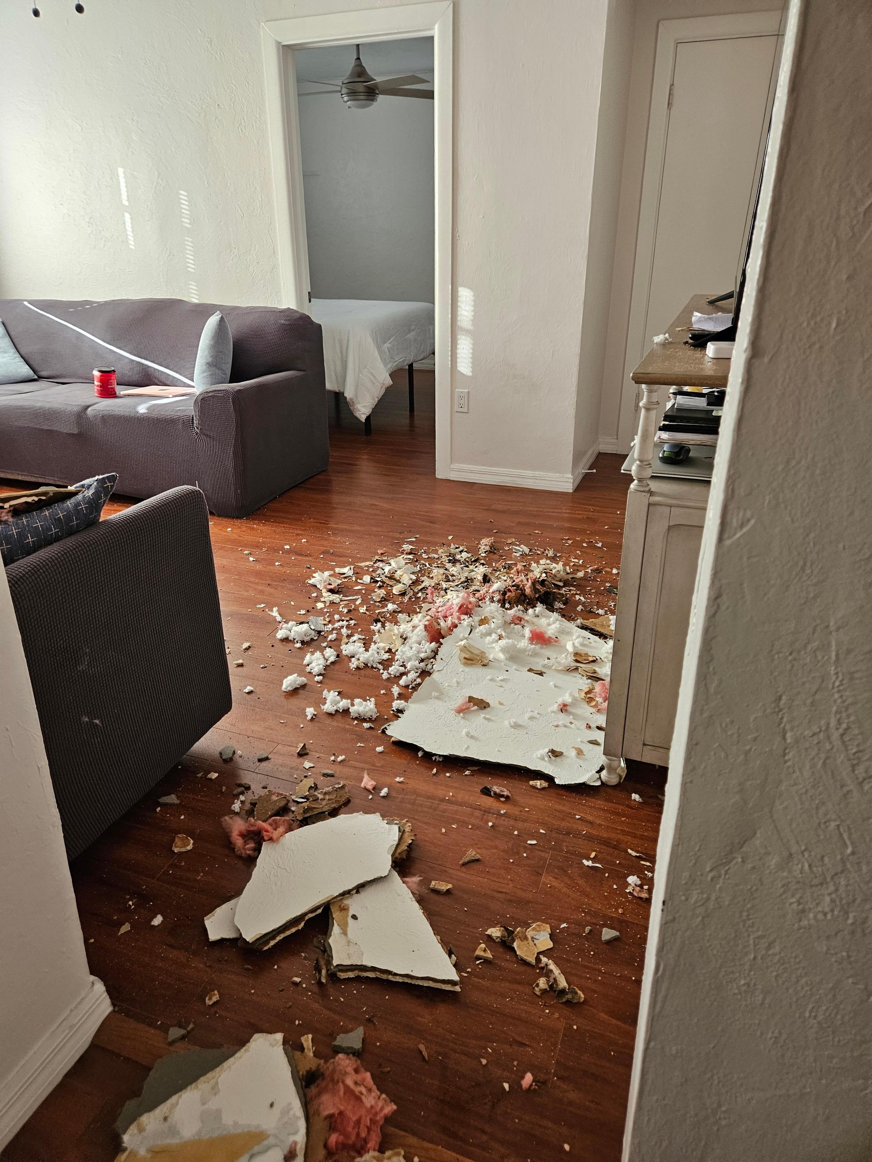 This is how floor looked when i leaned into the entryway.