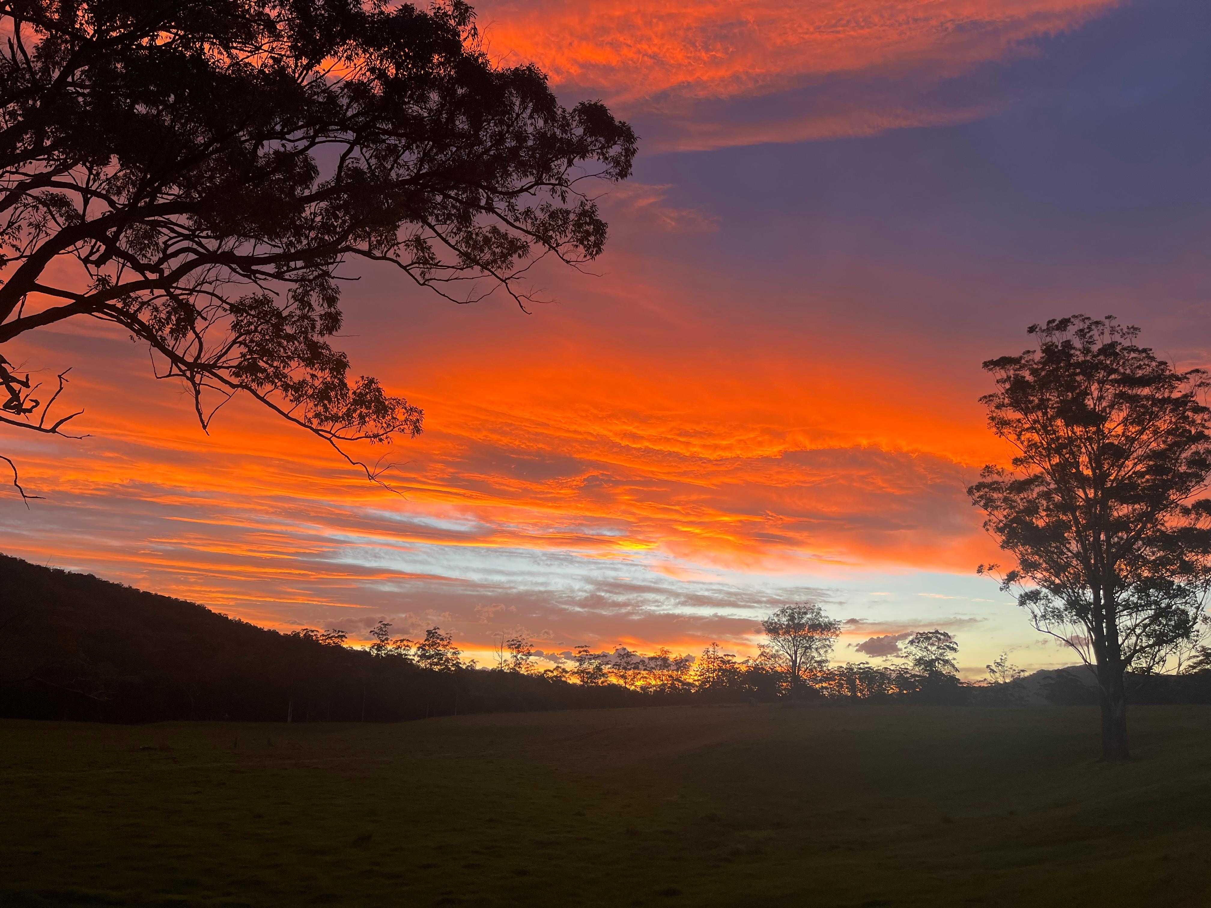 Sunset from the cabin