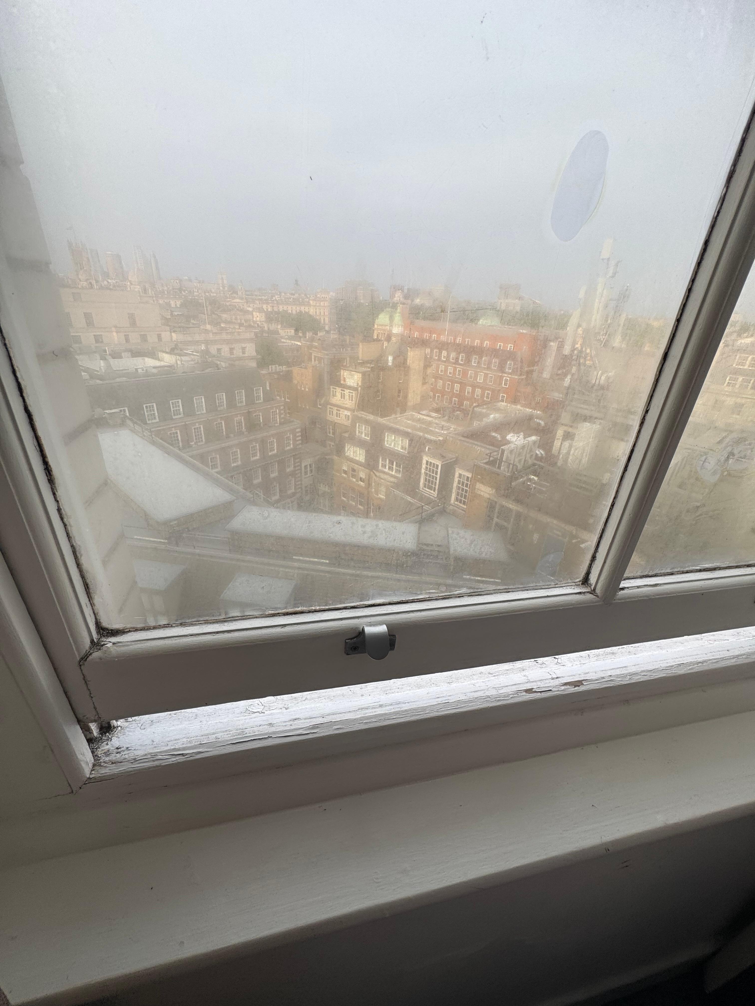 No aircon so steamed up dirty windows 