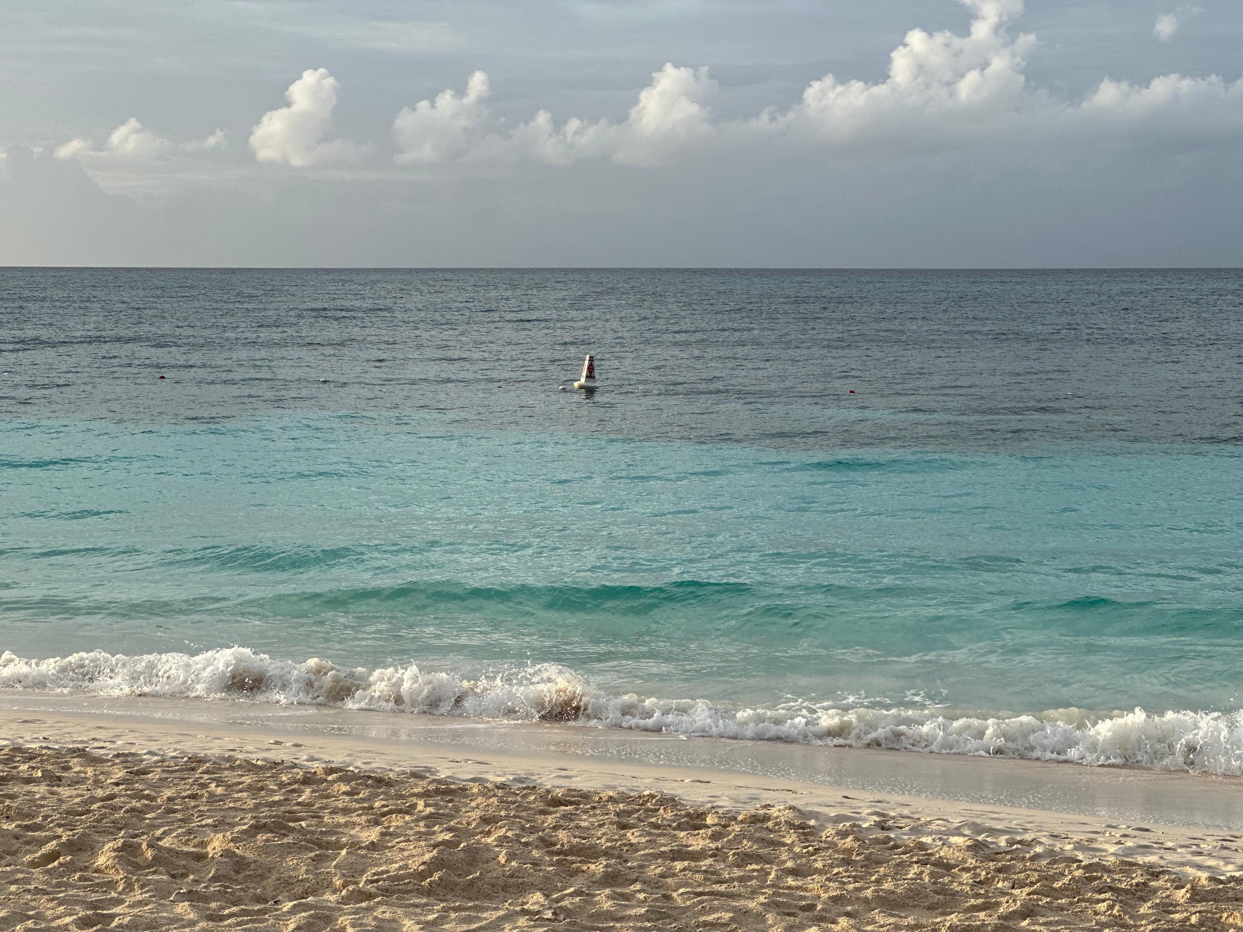 Looking out from the bar at the beach.