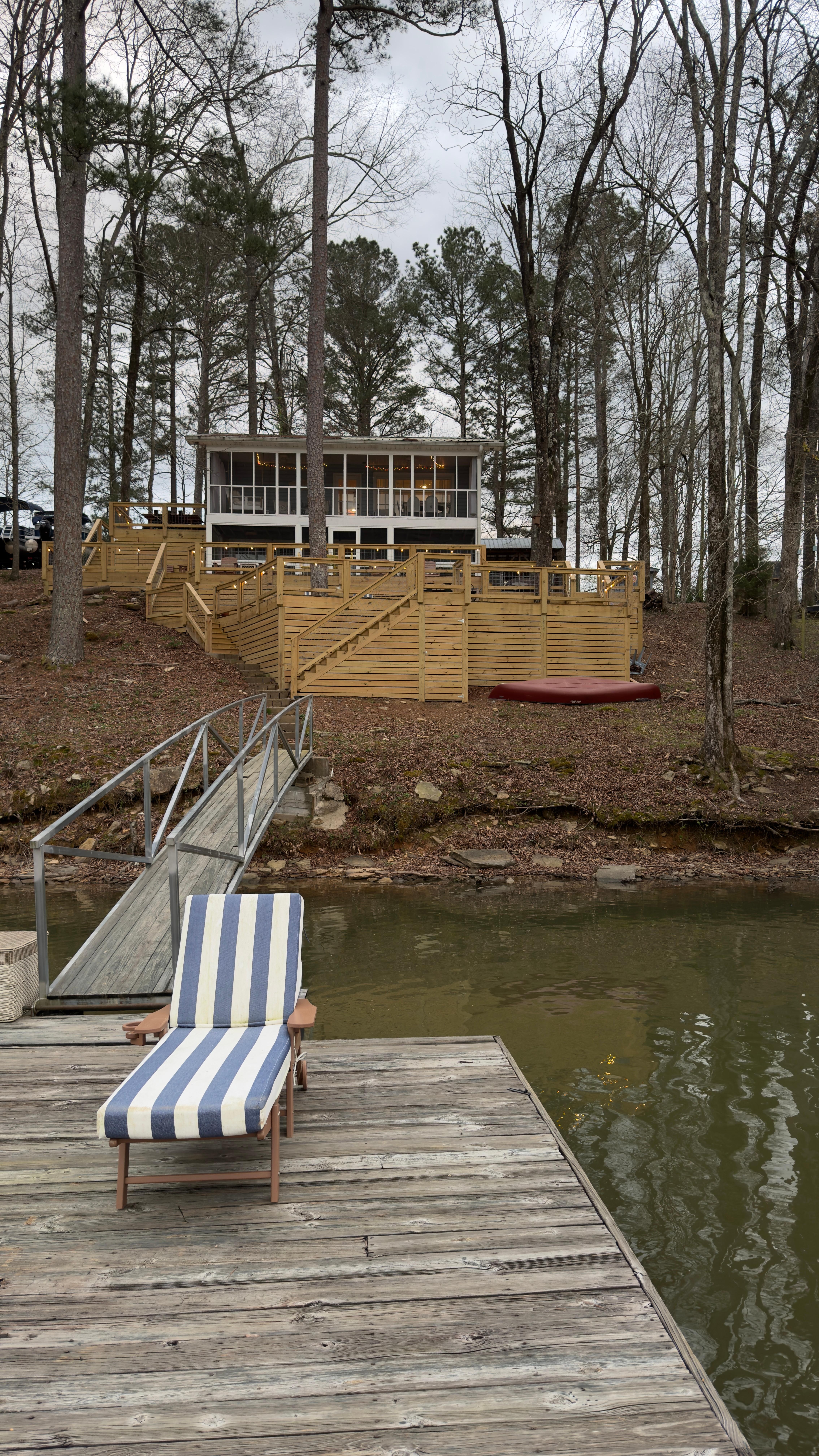 View from the dock towards the house
