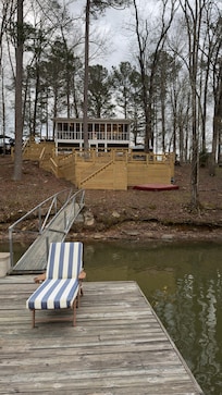 View from the dock towards the house