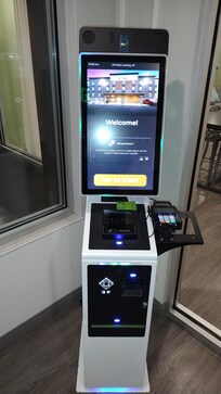 As early as 10pm this was my only means to check in, no customer service. Paper not loaded in kiosk so no receipt issued.