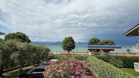 View of Lake Garda from the balcony! đ€©
