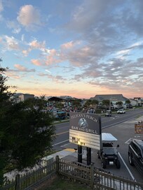 View from the mini golf place in town while they had a concert in the park.