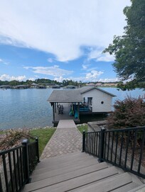 View from the back deck to dock