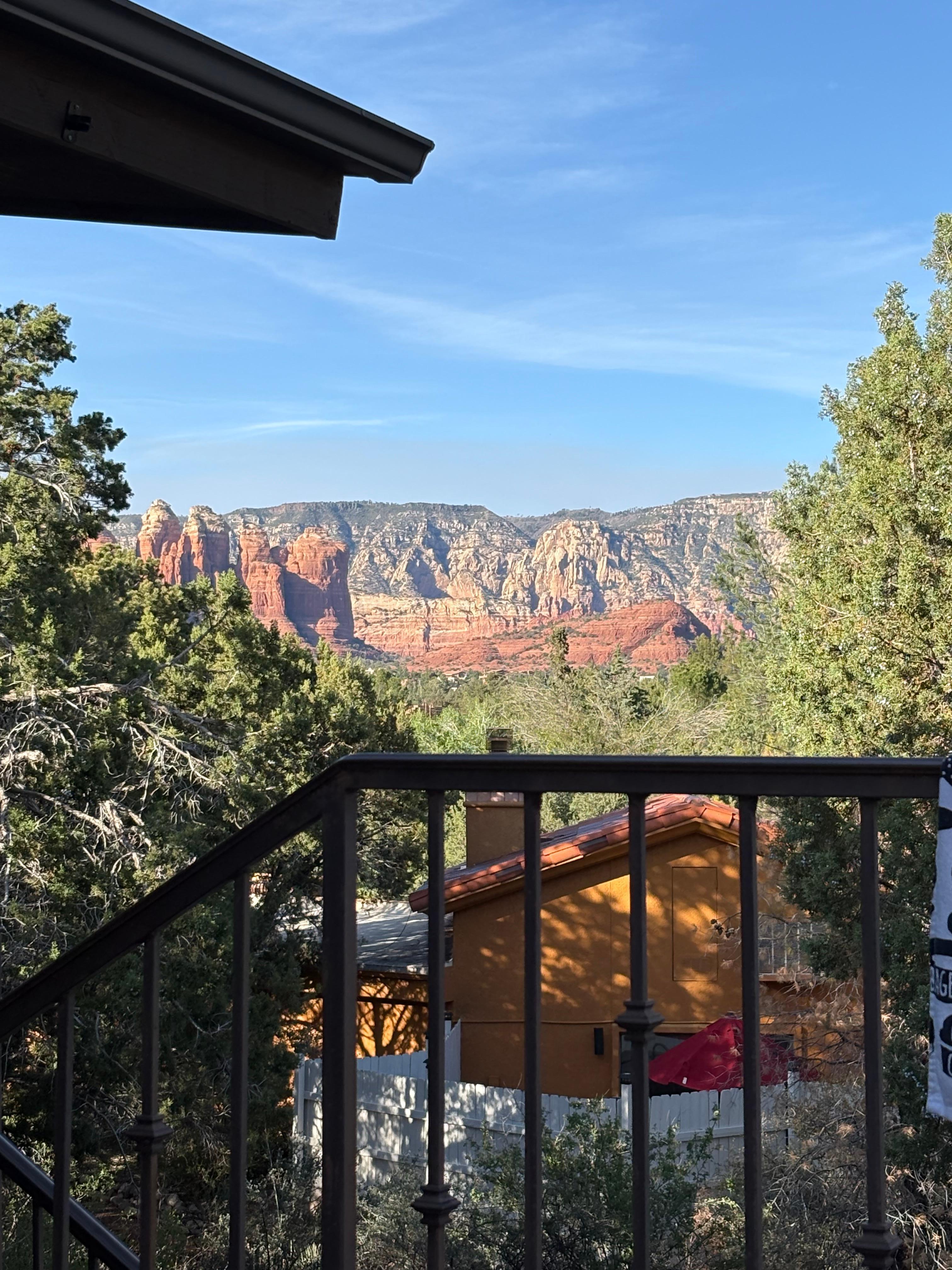 View was pretty from one spot on the deck 