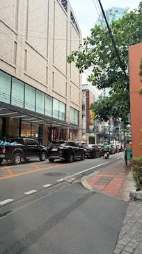 Main road outside the hotel