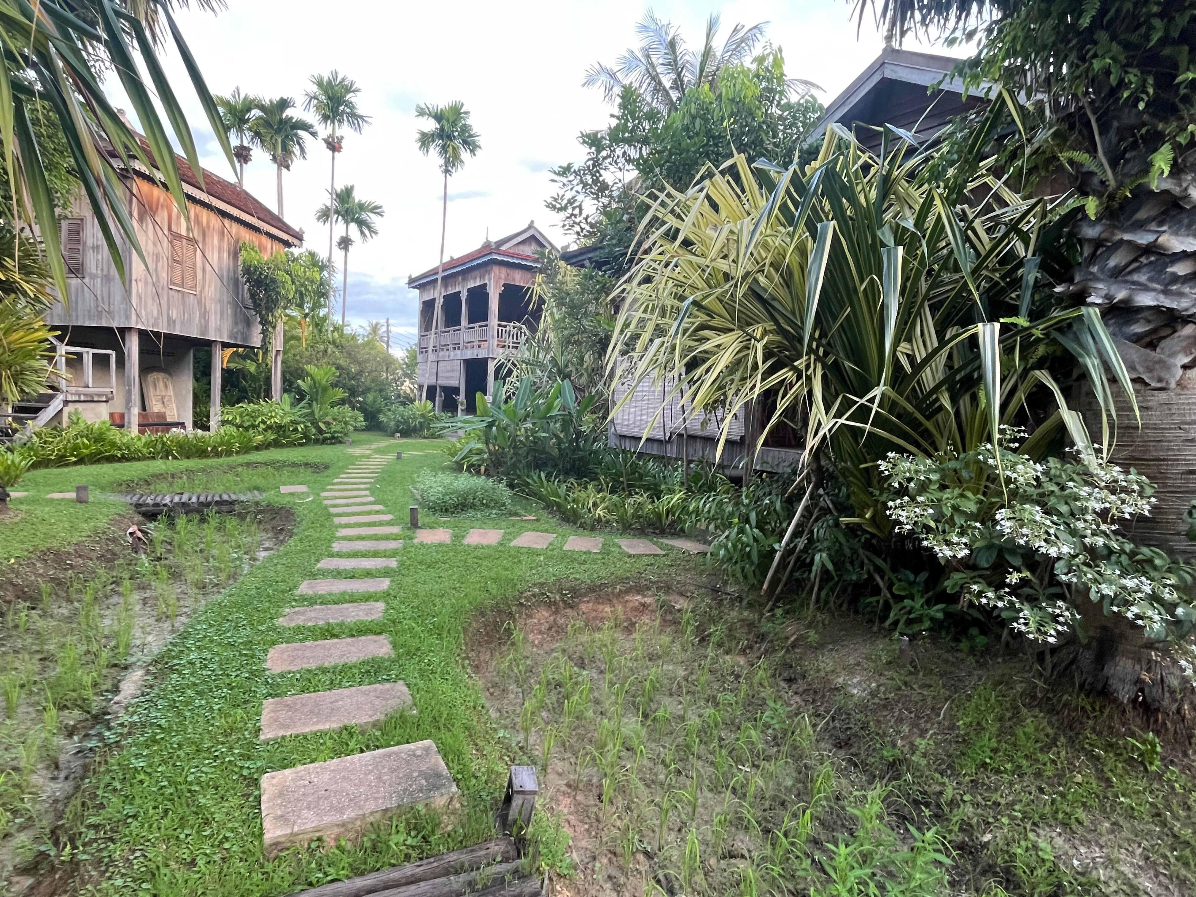 A few of the traditional wooden homes that now are Sala Lodges!