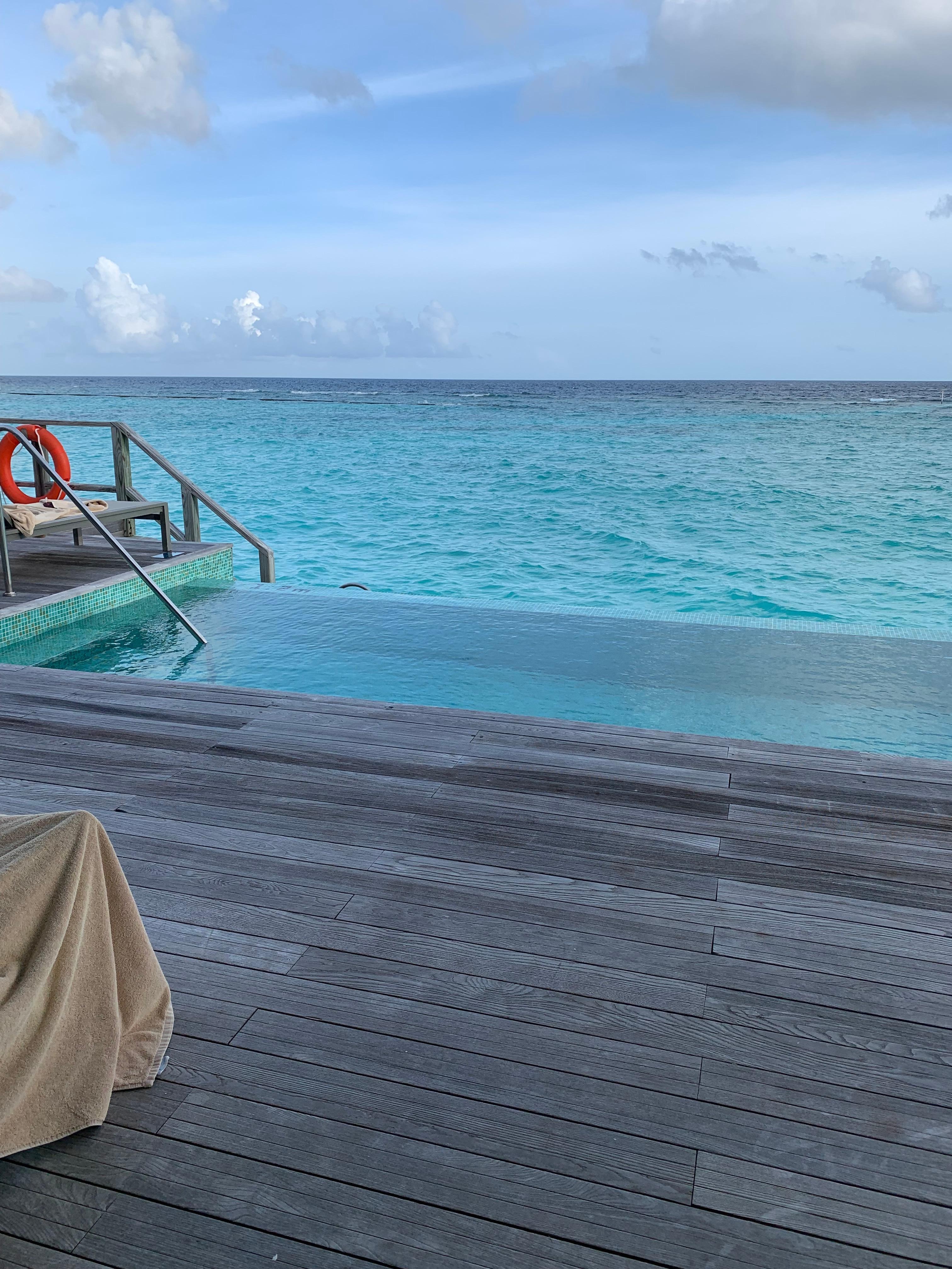 Our deck overlooks pool and ocean