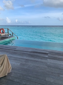 Our deck overlooks pool and ocean