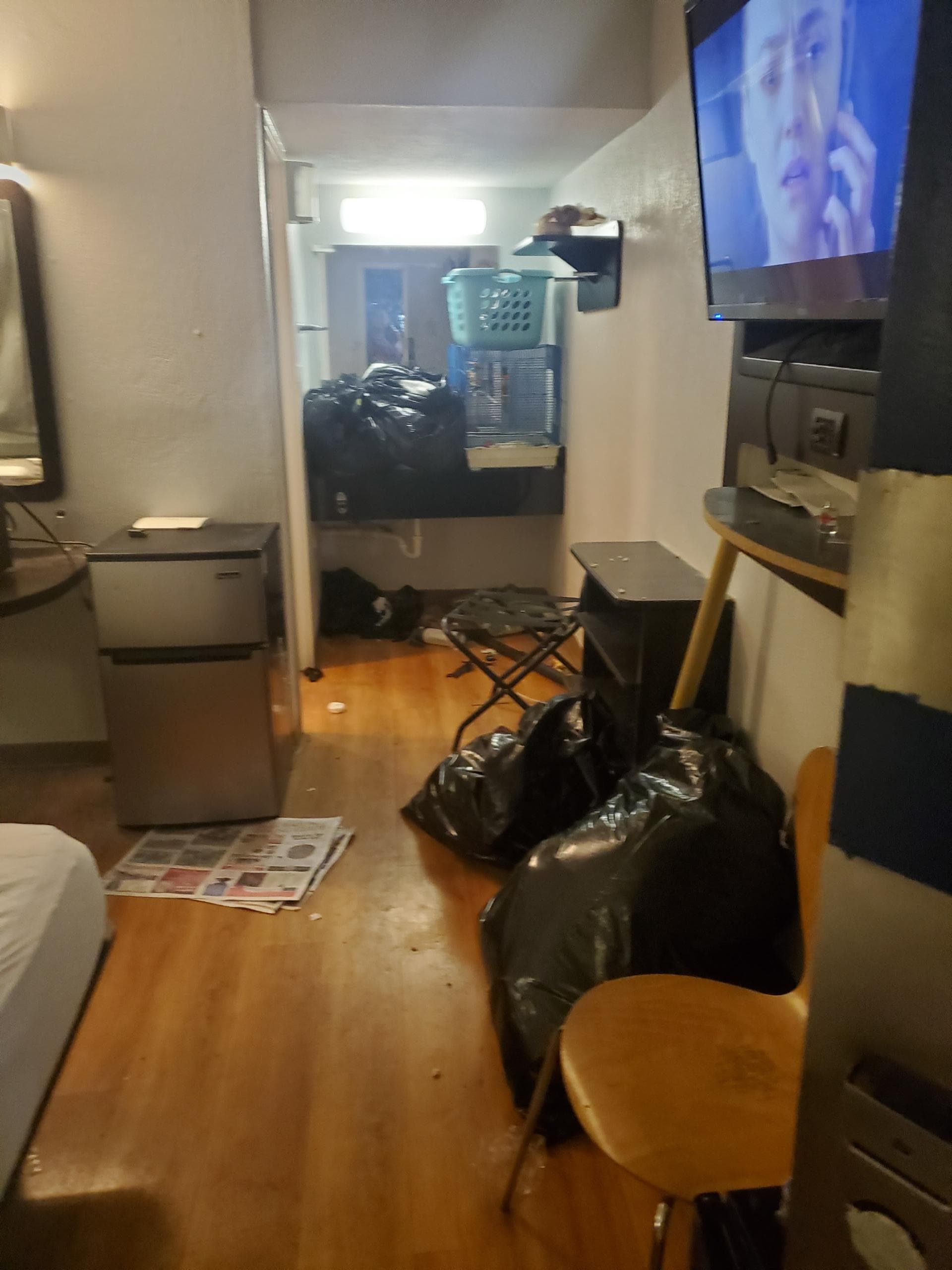 Dirty room at check in