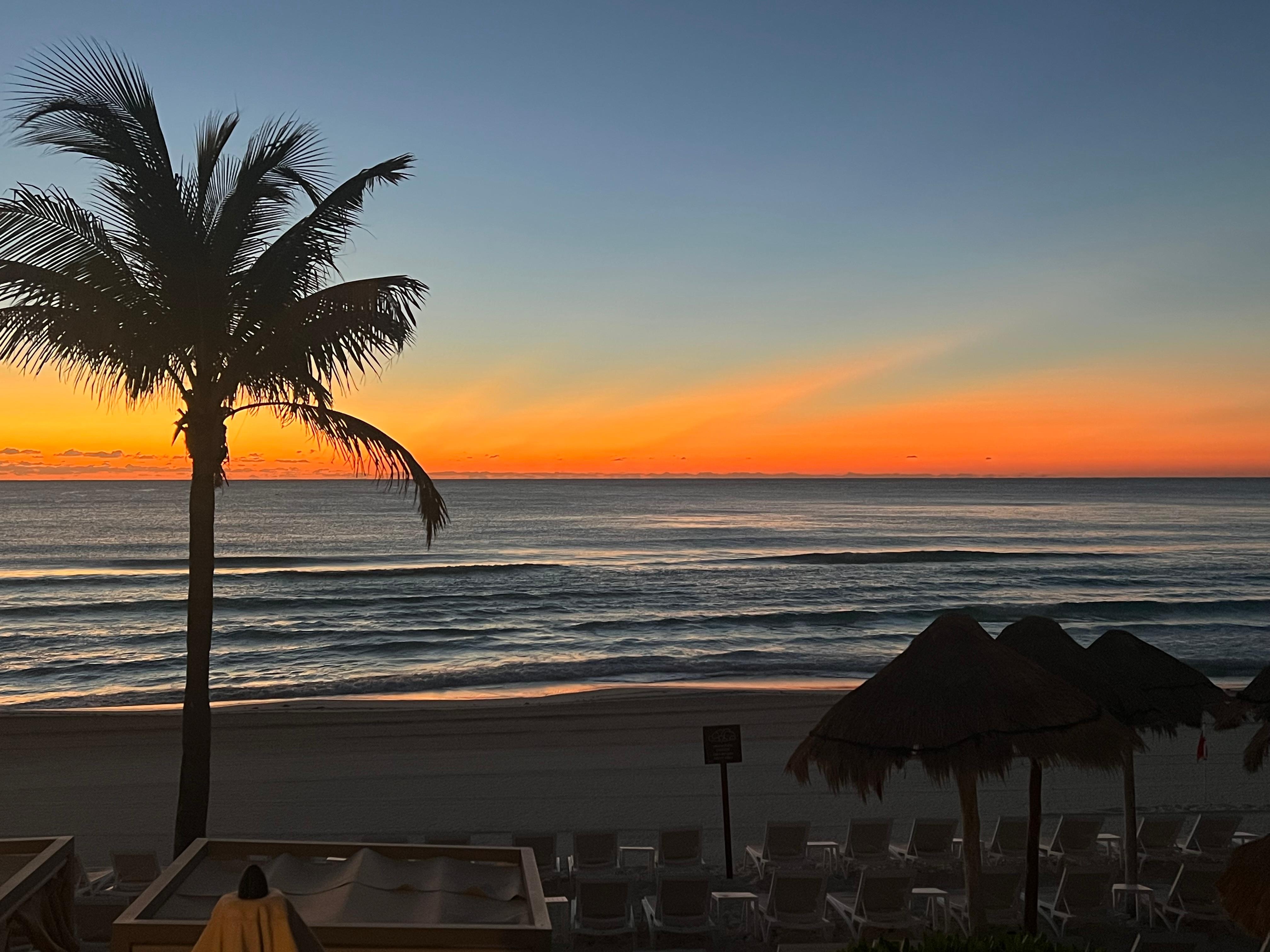 Sunrise over the beach