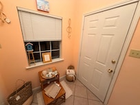 Stuff crowding the door that is for sale.