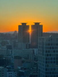 Sunrise view from the room.