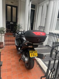 Entrance was blocked by motocycle all day